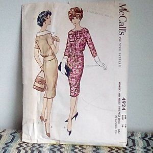 McCall's 2pc. Dress Pattern #4924